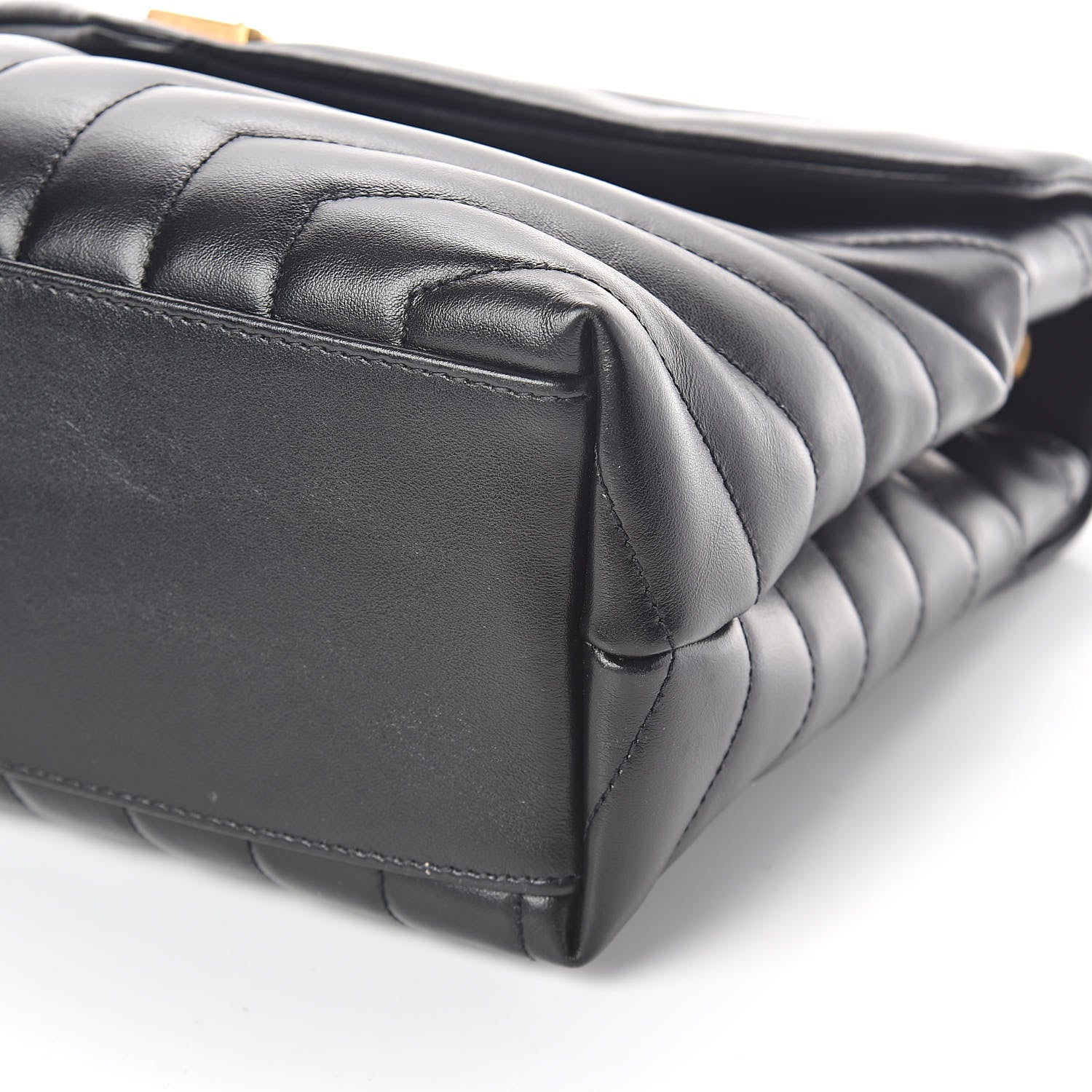 Saint Laurent Calfskin Y Quilted Monogram Medium Loulou Chain Satchel Black 9 of 9