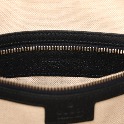 Gucci GG Supreme Monogram Textured Dollar Calfskin Web Small Ophidia Half Moon Hobo Beige Blue 7 of 11