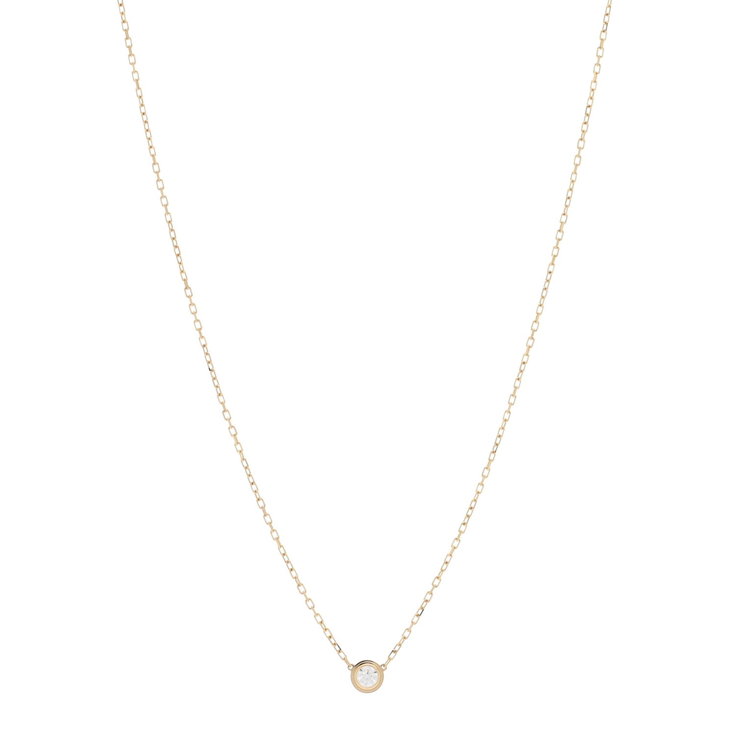 18K Yellow Gold Diamond LM D'Amour Pendant Necklace