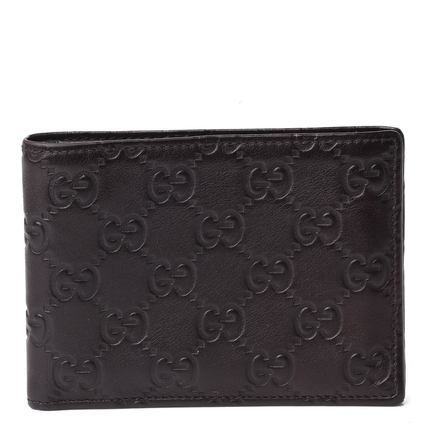 Guccissima Vitello Tender Bi-Fold Wallet Testa di Moro