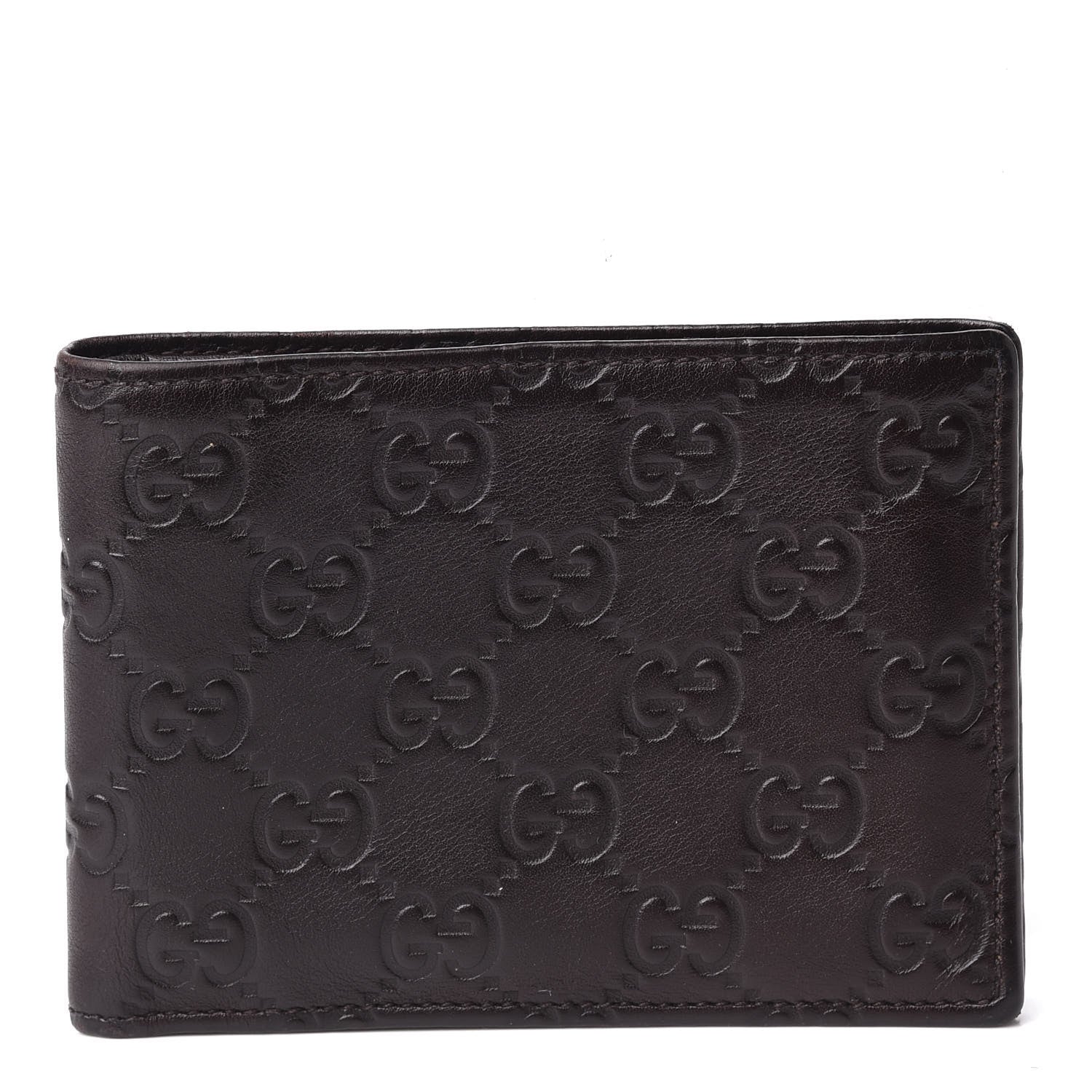 Gucci Guccissima Vitello Tender Bi-Fold Wallet Testa di Moro 1 of 8