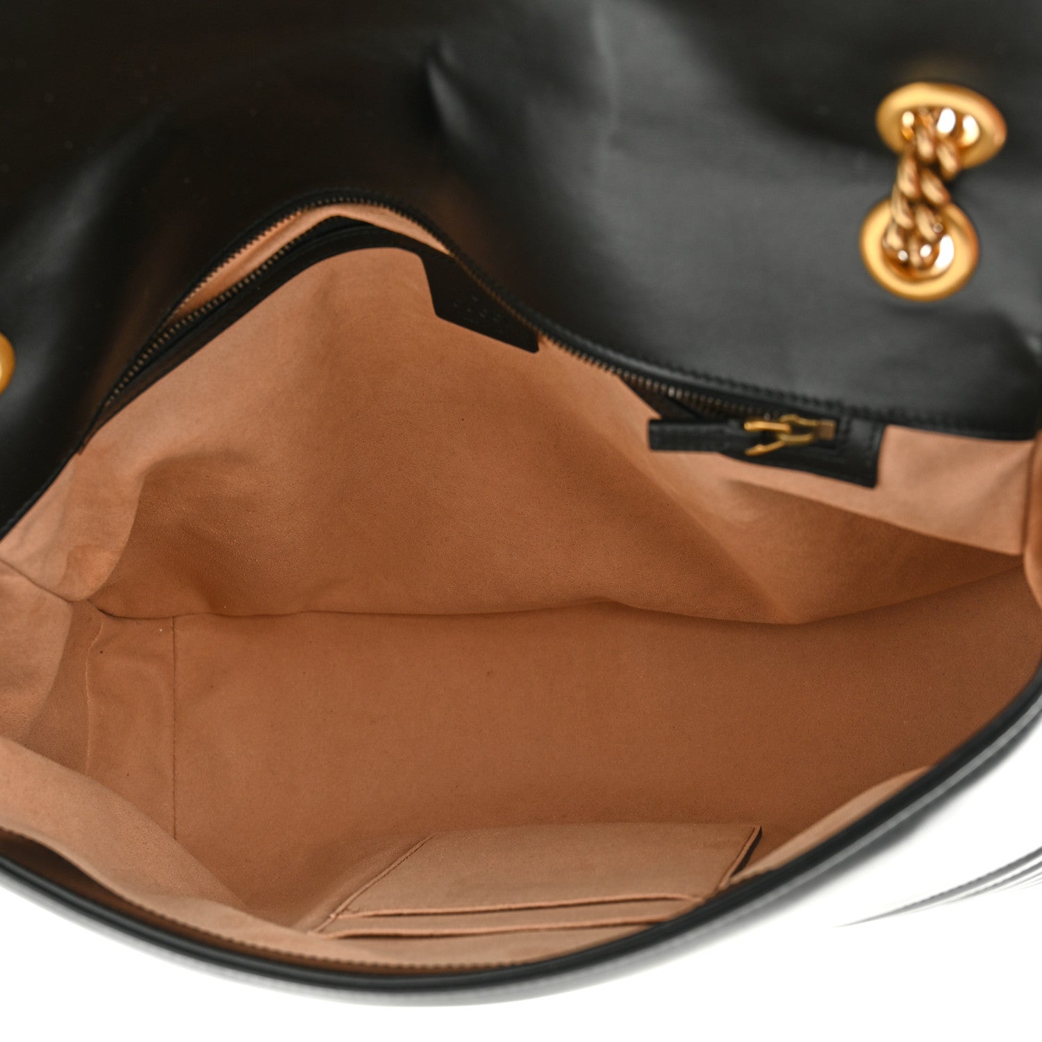 Gucci Calfskin Matelasse Large GG Marmont Shoulder Bag Black 5 of 11