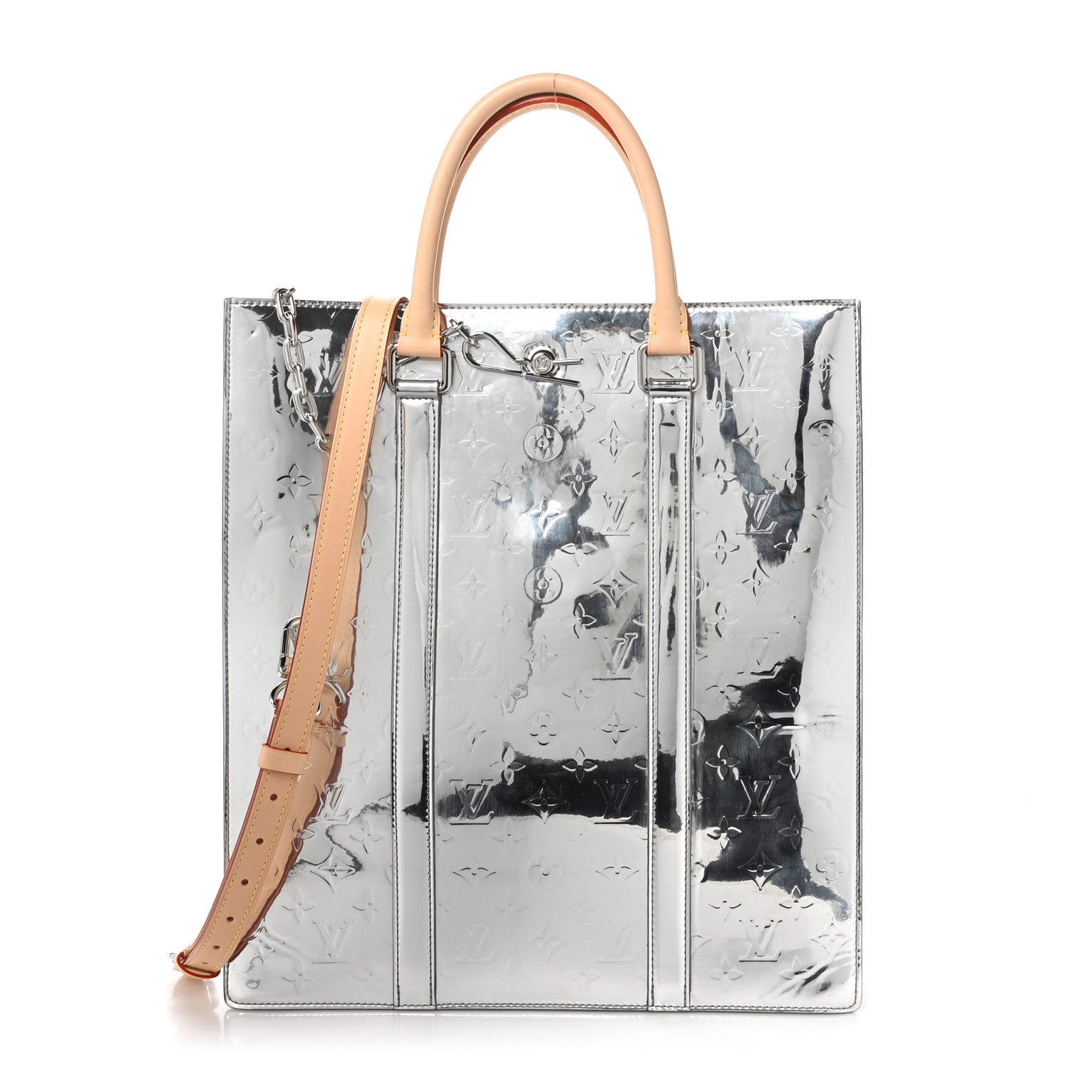 Louis Vuitton Monogram Mirror Sac Plat NM Silver 1 of 17