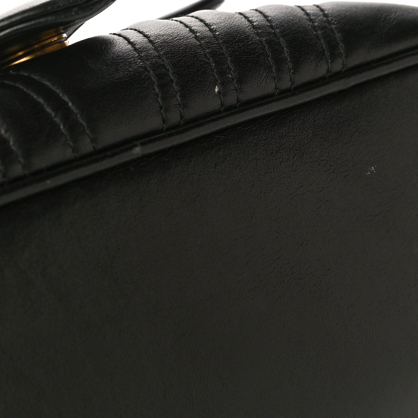 Calfskin Matelasse Sylvie Web Small GG Marmont Top Handle Shoulder Bag Black