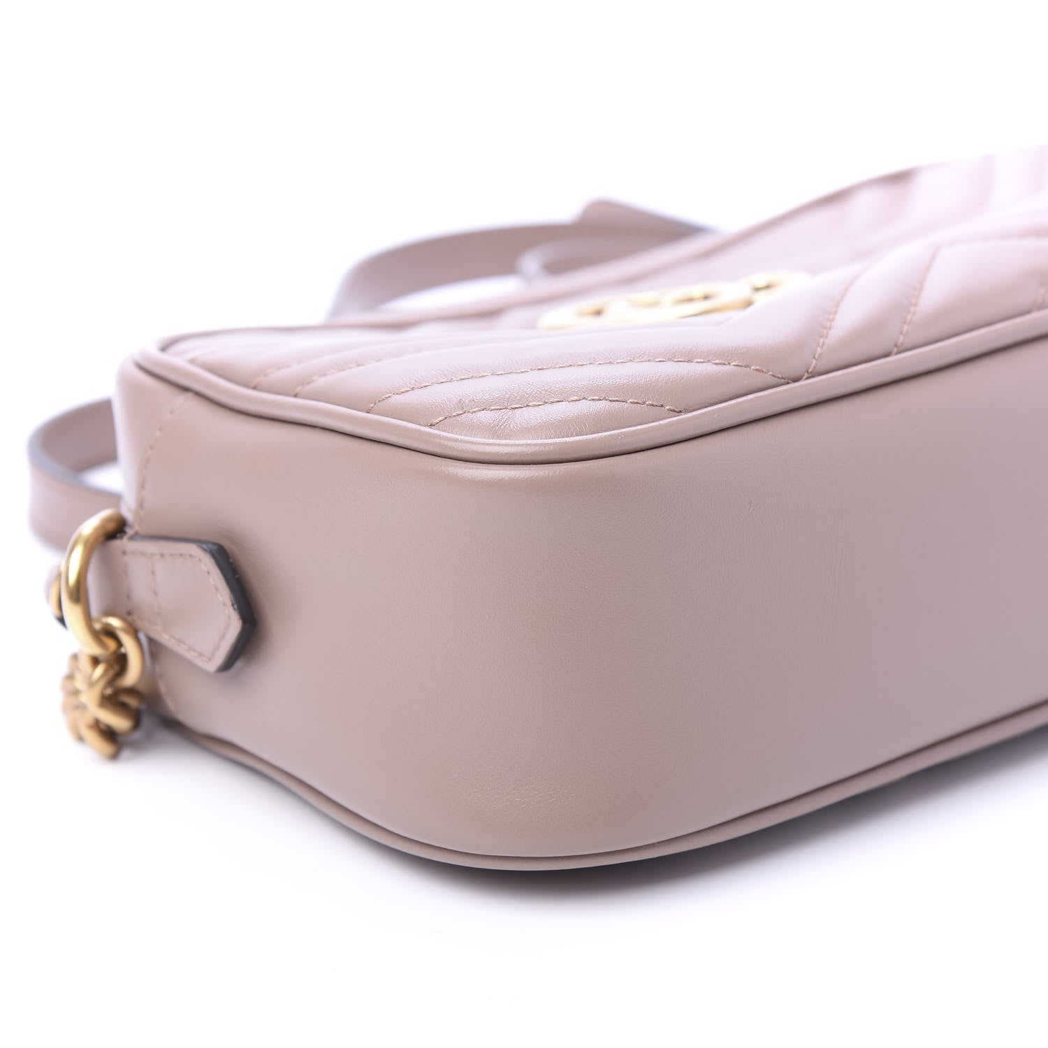 Gucci Calfskin Matelasse Small GG Marmont Chain Shoulder Bag Porcelain Rose 6 of 12