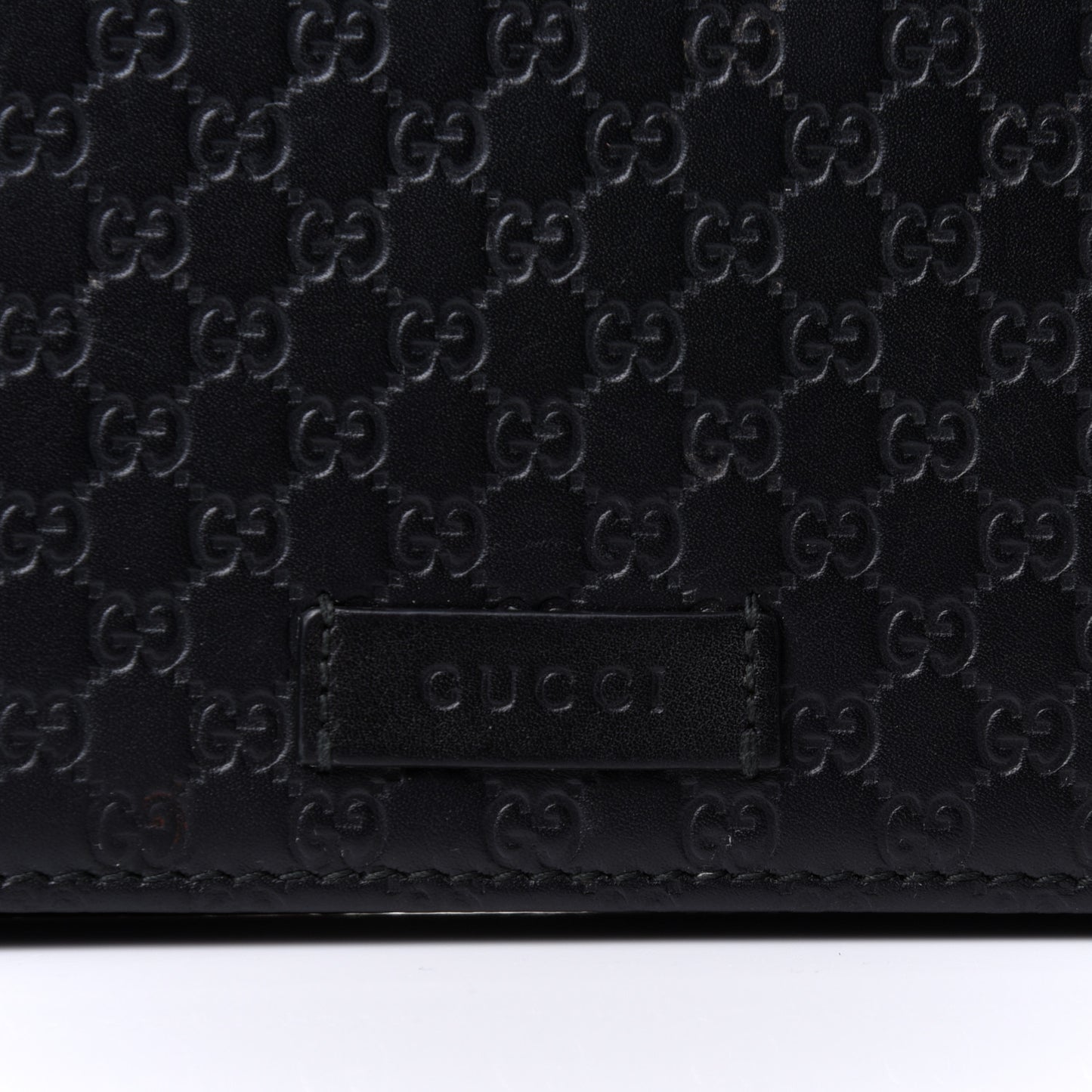 Microguccissima Crossbody Wallet Black