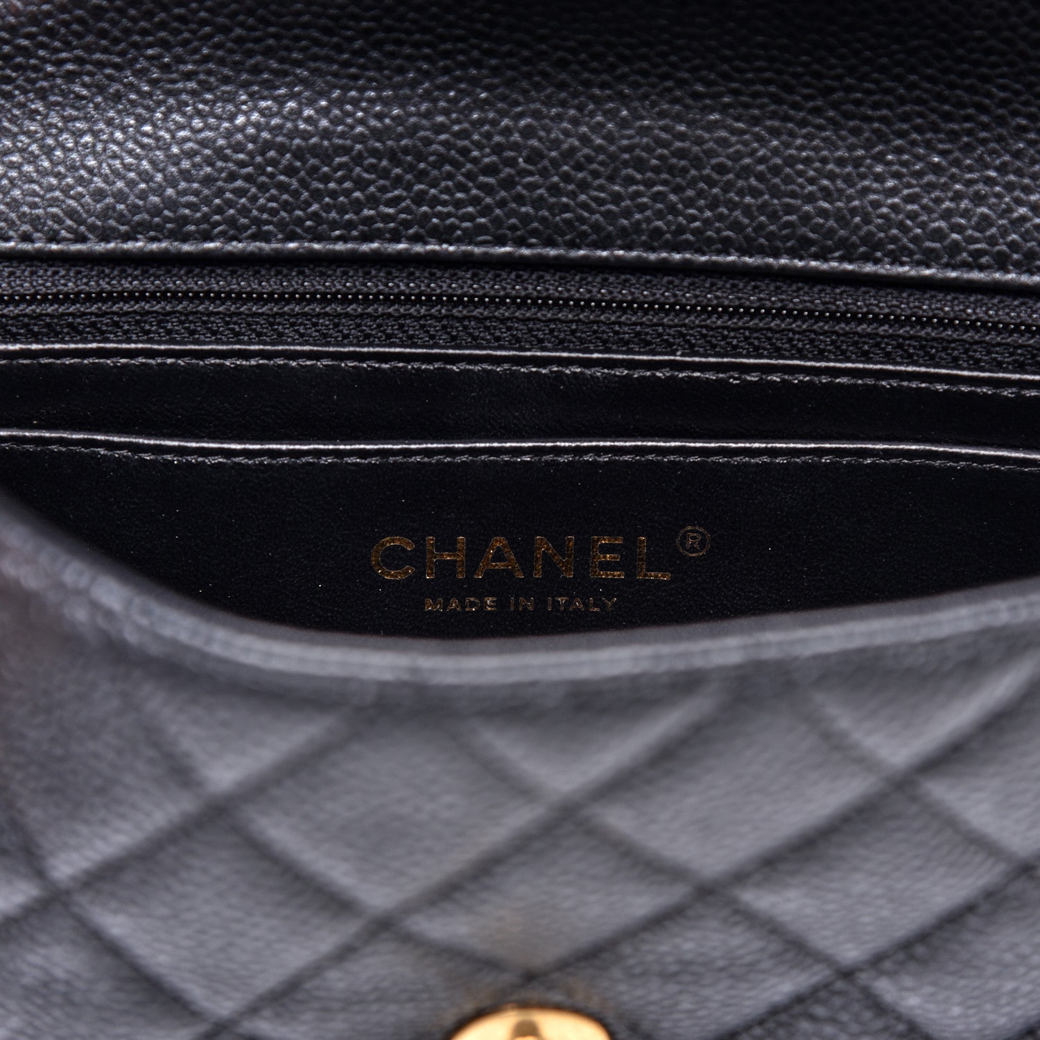 Chanel Metallic Caviar Quilted Mini Rectangular Flap Black 8 of 11