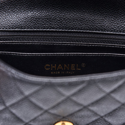 Chanel Metallic Caviar Quilted Mini Rectangular Flap Black 8 of 11