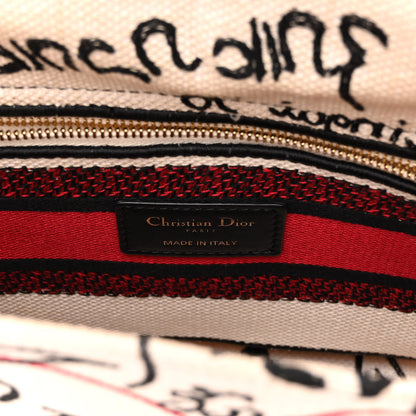 Christian Dior Canvas Medium DiorAmour Graffiti Lady D-Lite Latte 6 of 9