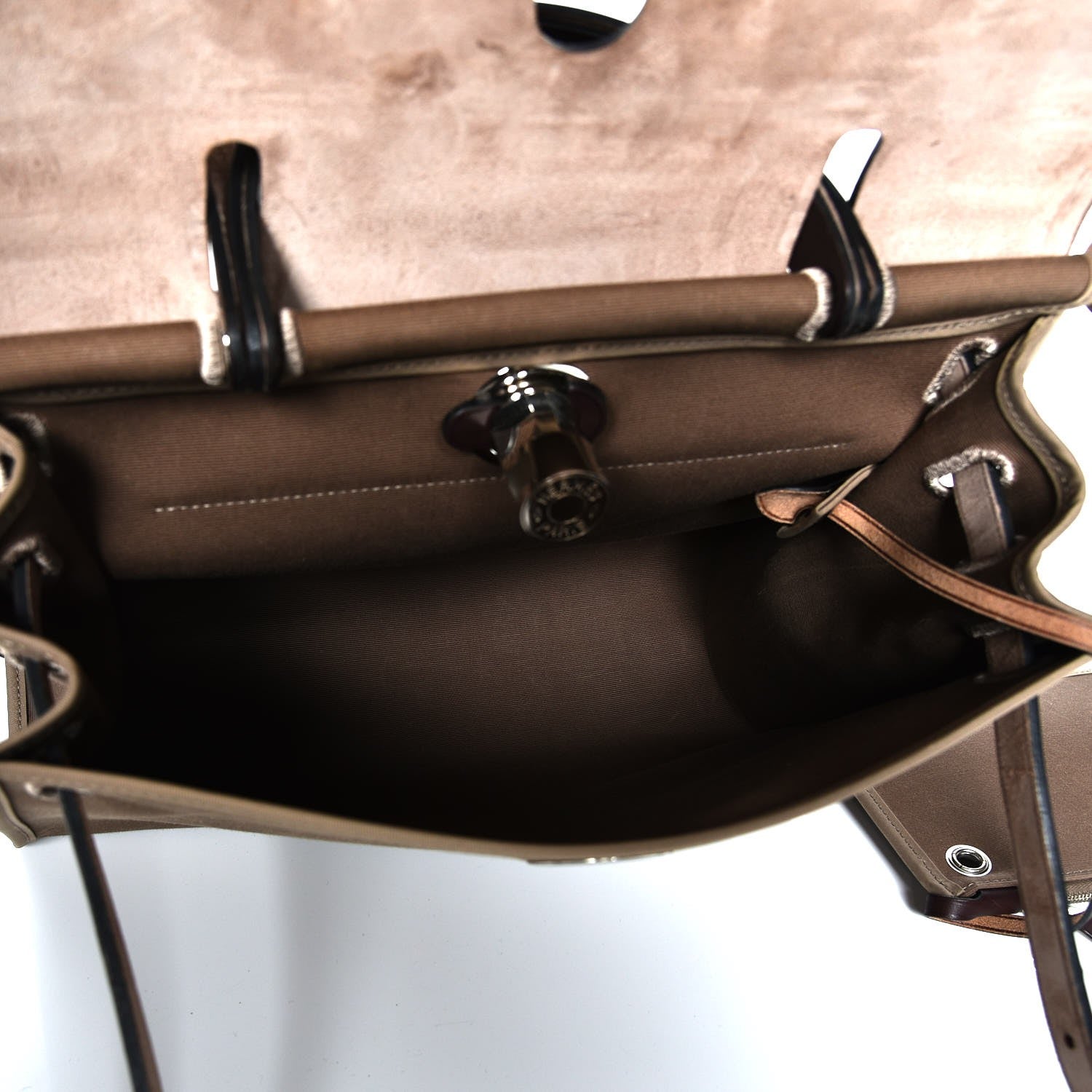 Hermes Vache Hunter Toile Herbag Zip 31 PM Etoupe Ebene 7 of 10