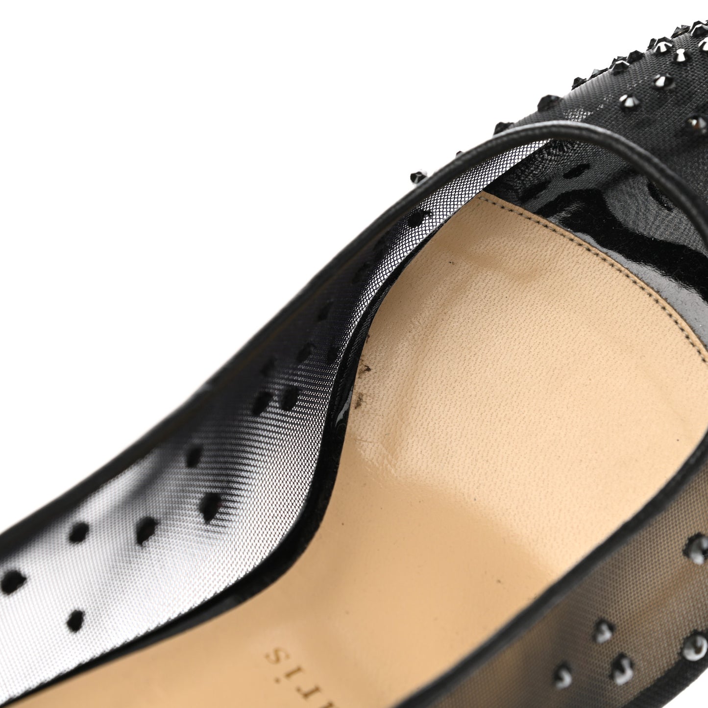 Rete Glitter Mini Specchio Strass Follies 70 Pumps 38 Black