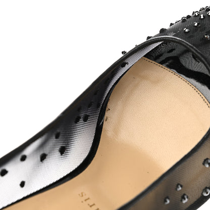 Christian Louboutin Rete Glitter Mini Specchio Strass Follies 70 Pumps 38 Black 10 of 11