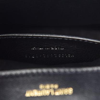 Saint Laurent Lambskin Matelasse Chevron Monogram Small Sulpice Bag Black 8 of 11