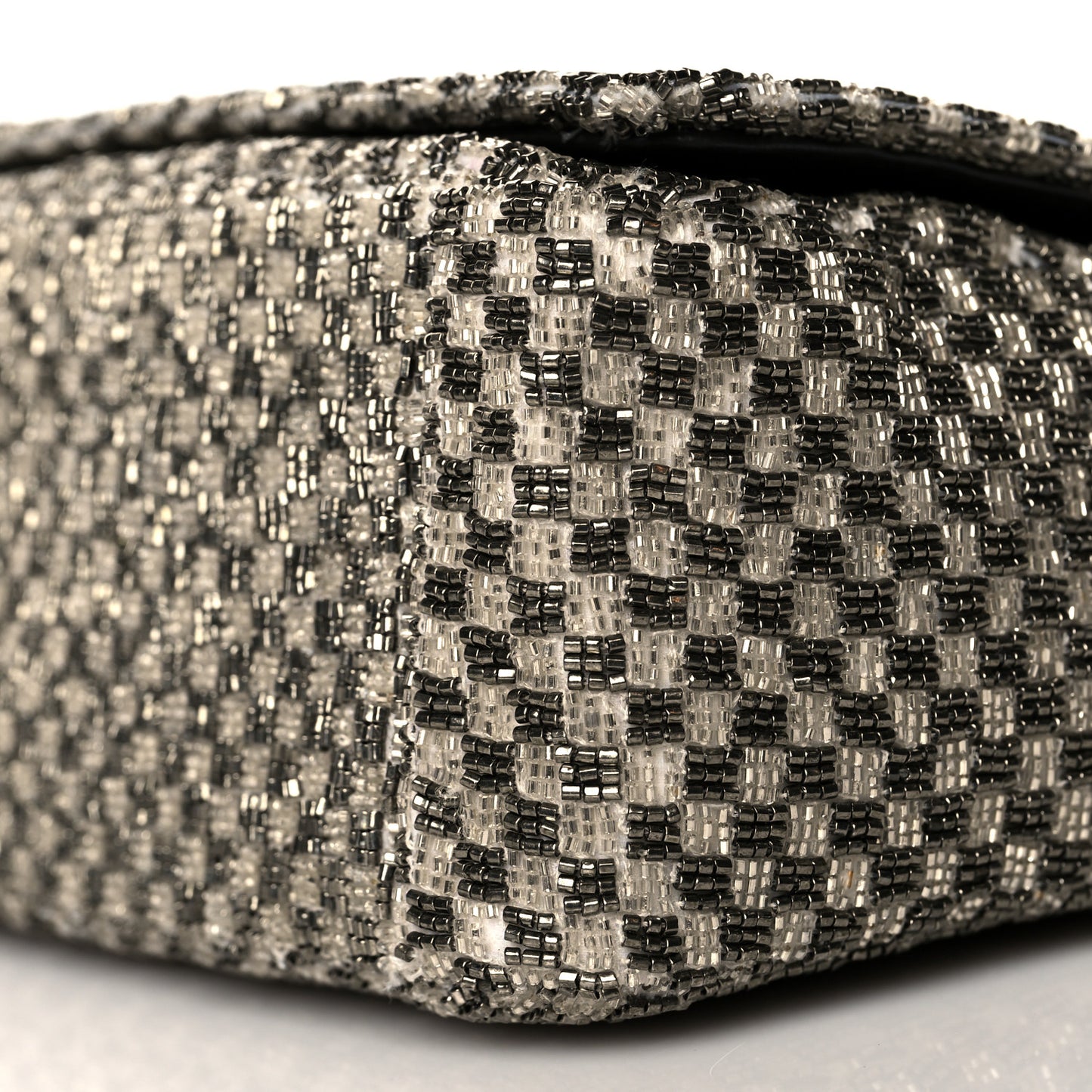 Calfskin Beaded Small Caro Bag Grey