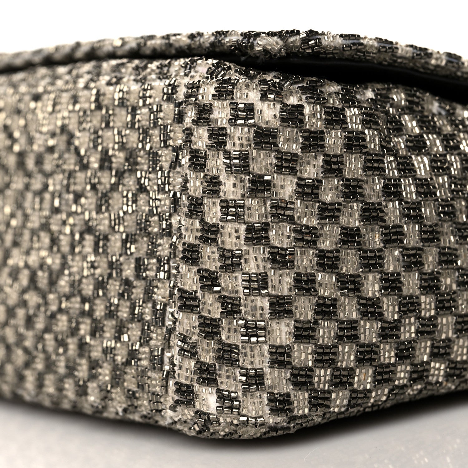 Christian Dior Calfskin Beaded Small Caro Bag Grey 6 of 9