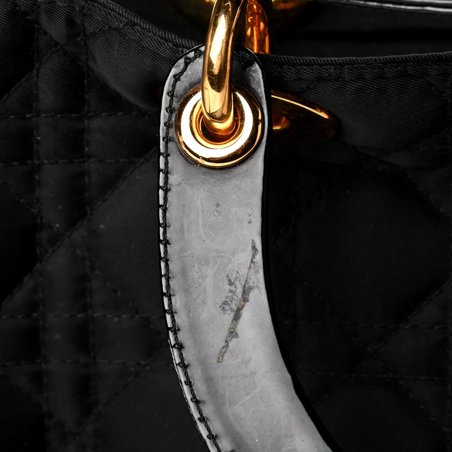 Christian Dior Nylon Cannage Large Lady Dior Black 7 of 8