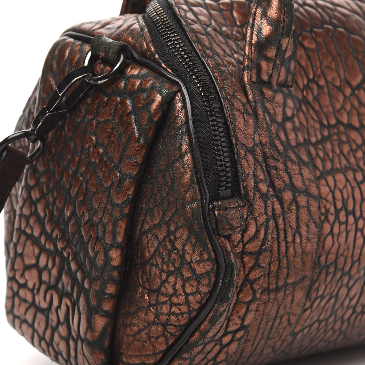 Alexander Wang Metallic Pebbled Lambskin Rockie Bronze Black Hardware 13 of 13