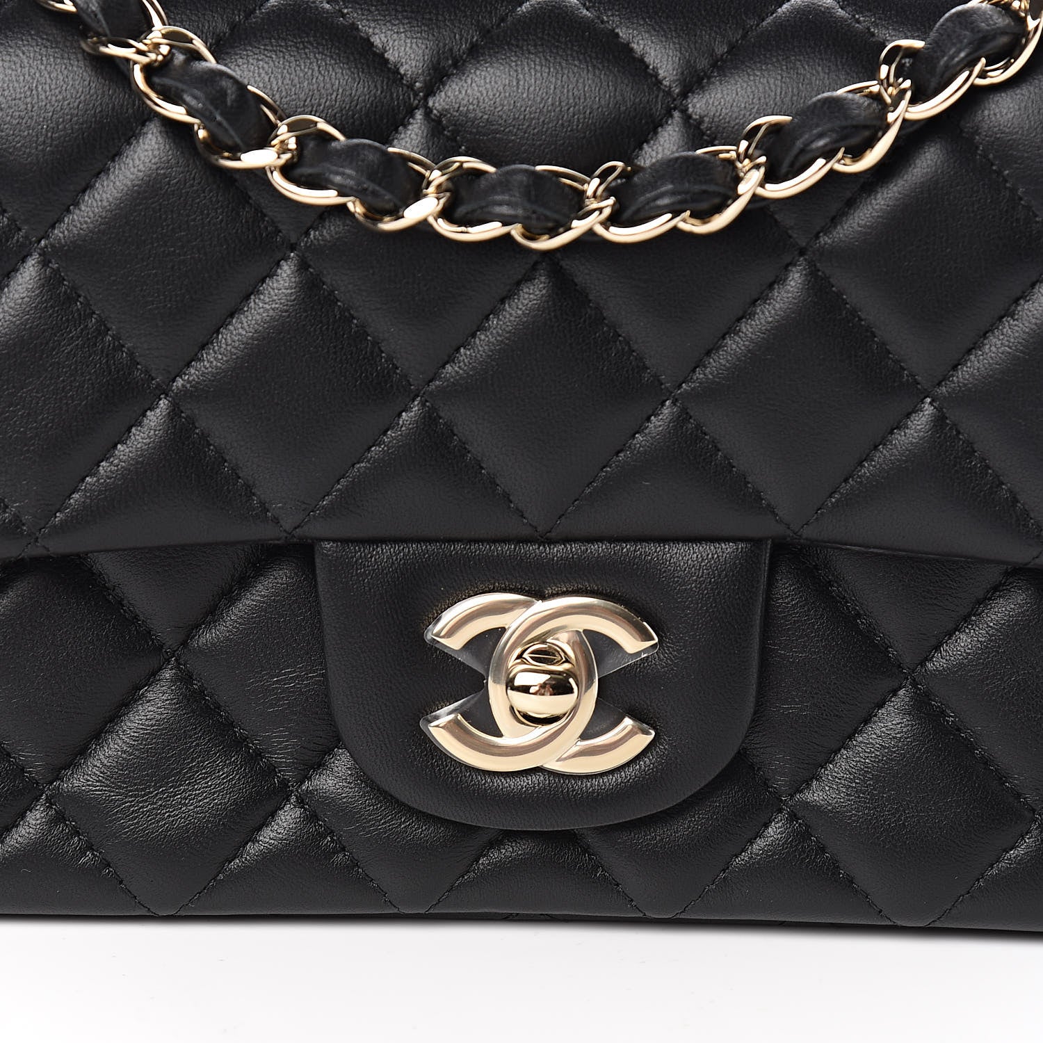 Chanel Lambskin Quilted Mini Rectangular Flap Black 10 of 11