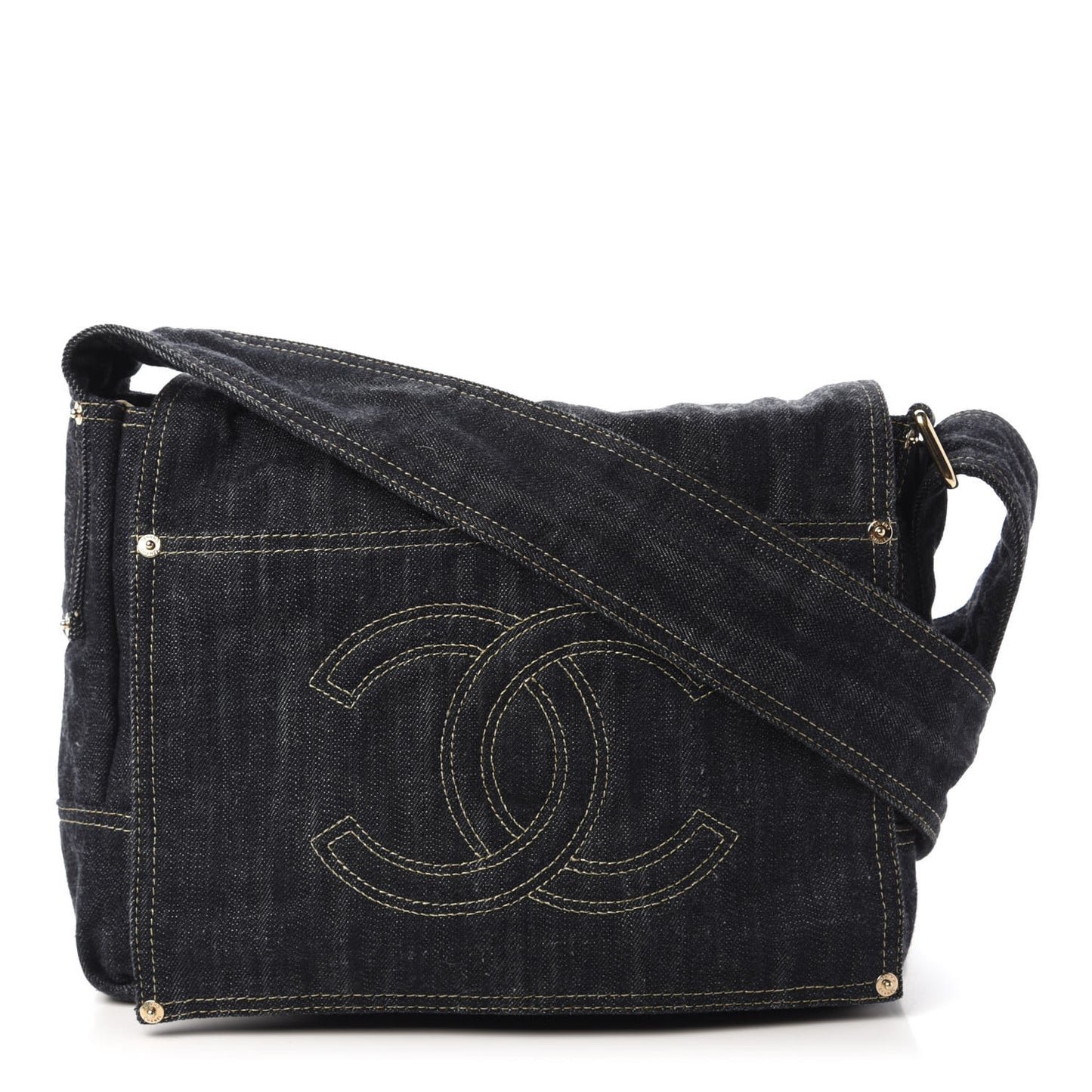 Denim CC Messenger Bag Blue