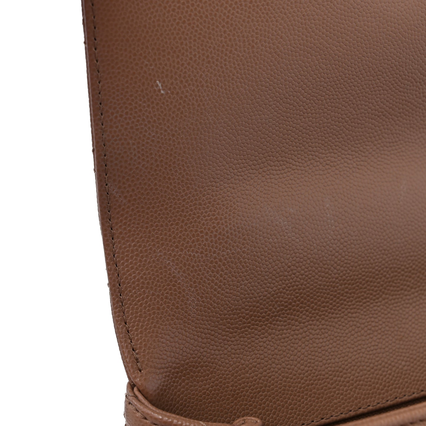 Caviar Quilted Mini Coco Handle Flap Brown