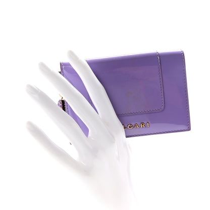 Bulgari Patent Calfskin Serpenti Forever Card Case Purple 2 of 6