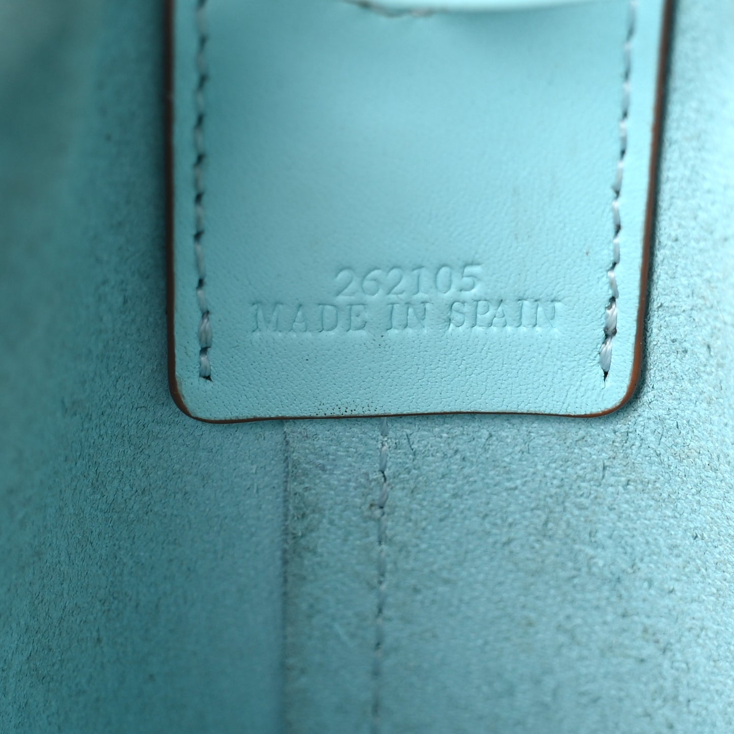Calfskin Nano Balloon Bucket Bag Light Blue Cognac