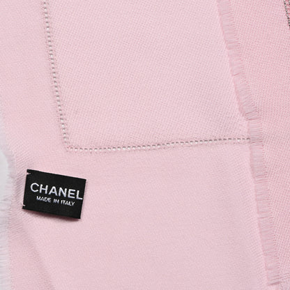 Chanel Wool Metal Chain Stole Light Pink 3 of 4