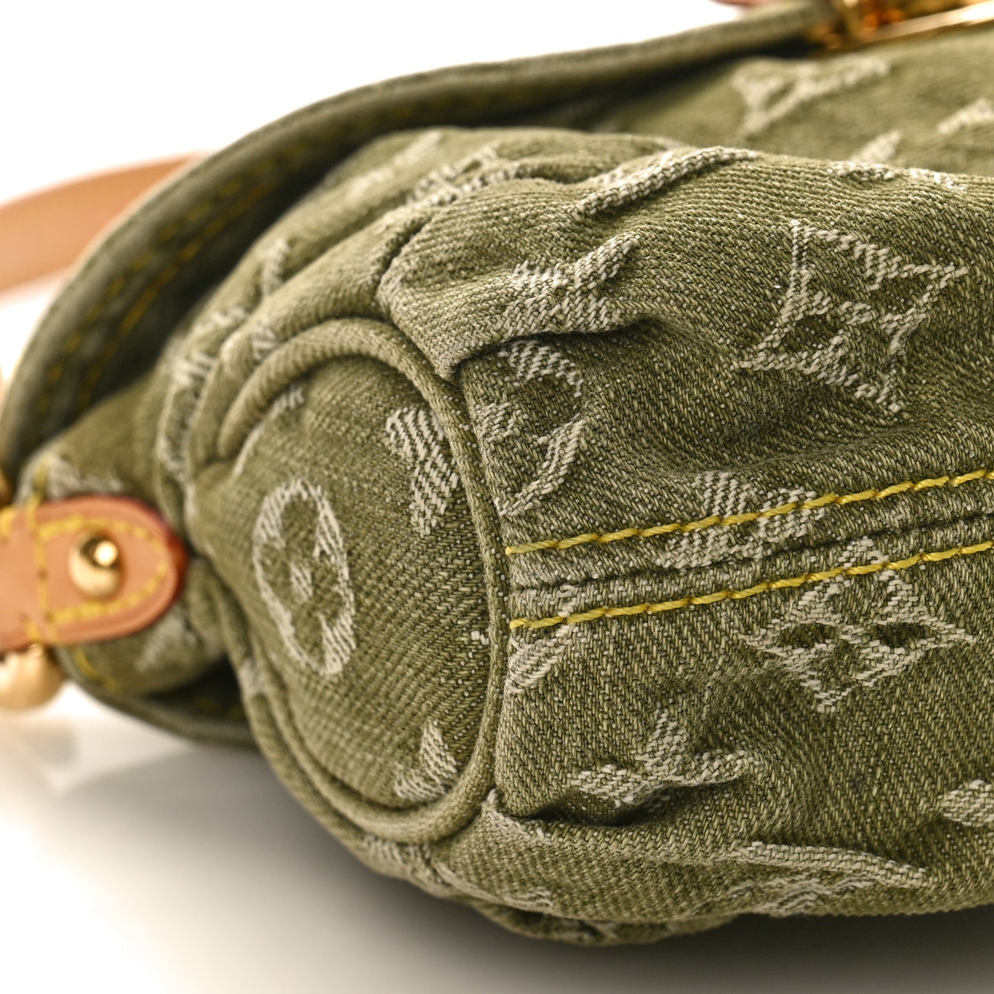 Monogram Denim Mini Pleaty Lichen