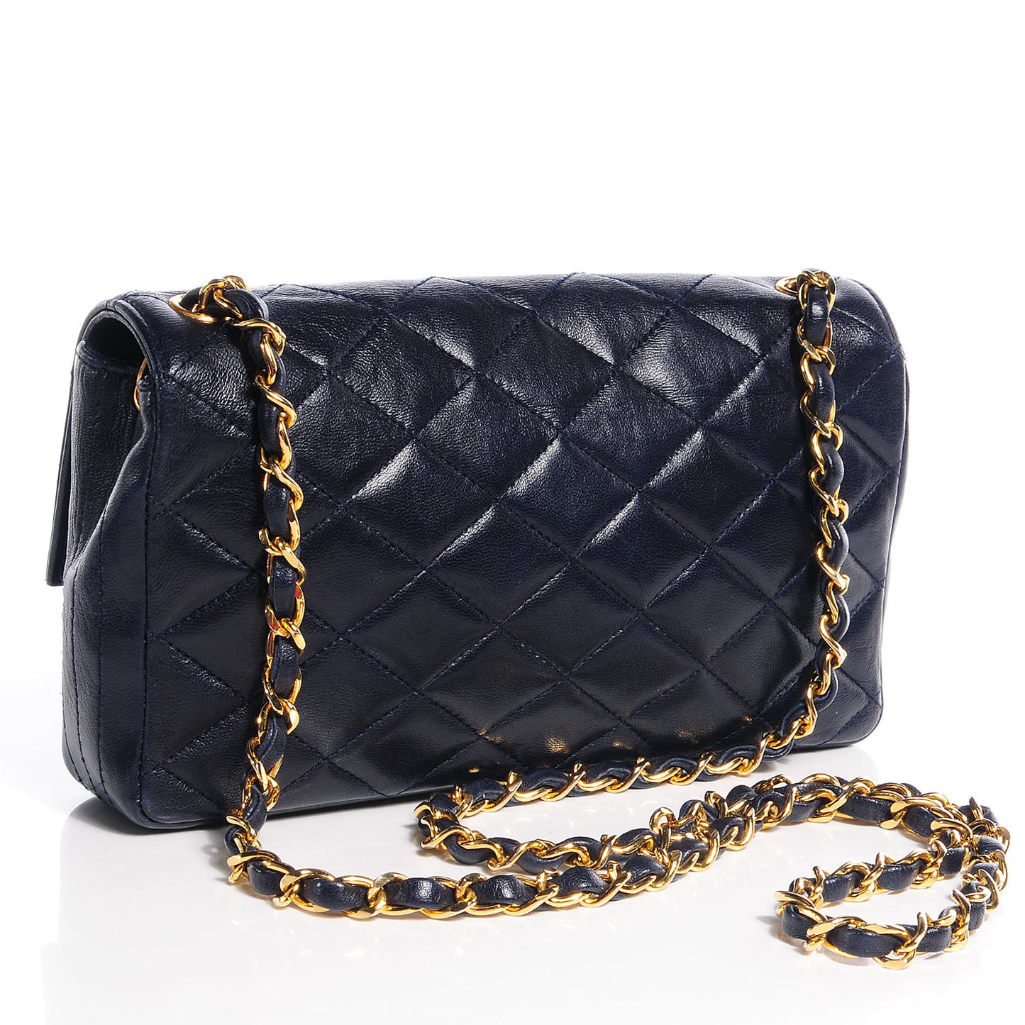 Lambskin CC Flap Small Navy