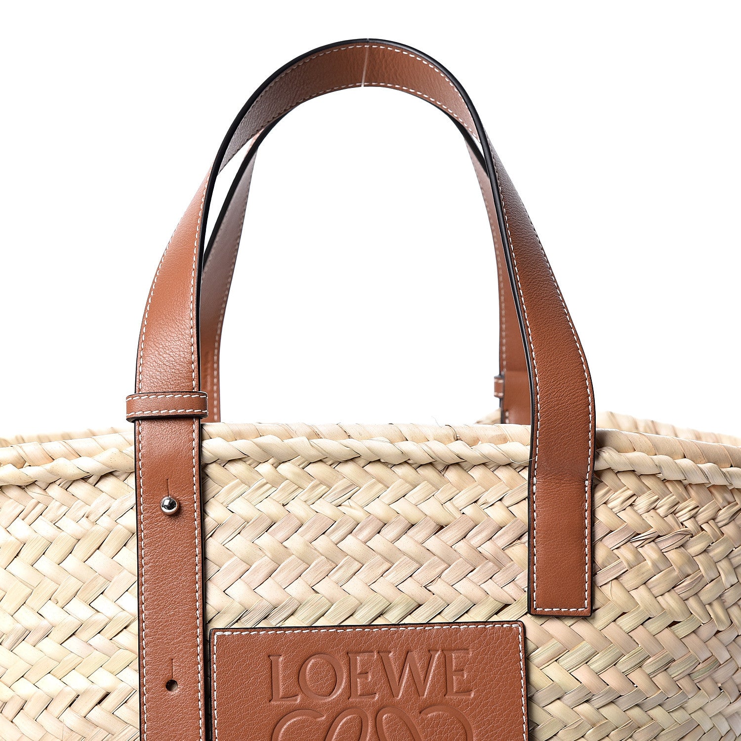 Loewe Raffia Basket Tote Bag Natural Tan 8 of 8