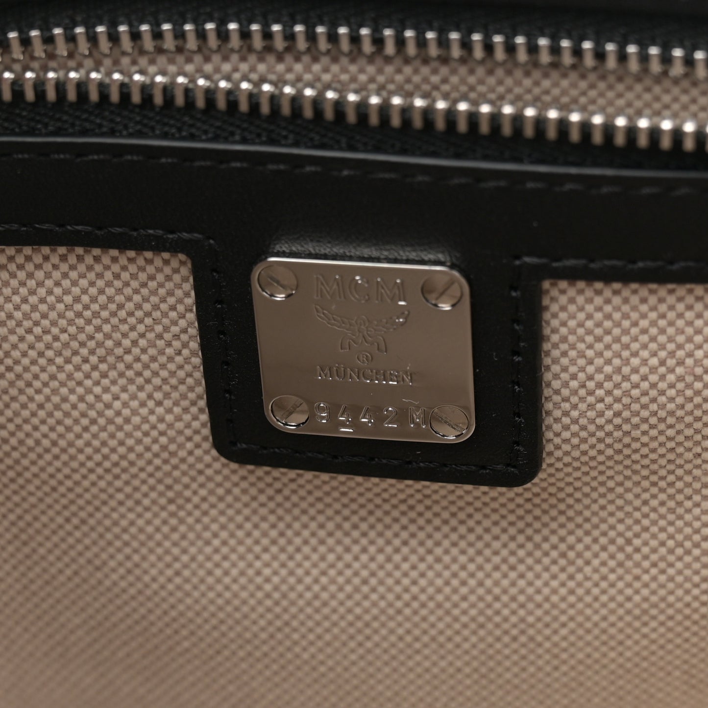 Vintage Jacquard Monogram Small Munchen Tote Grey