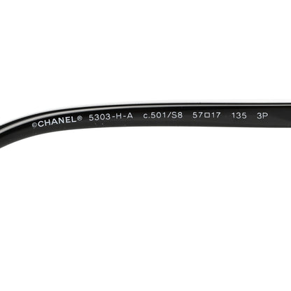 Chanel Pearl Polarized Square Sunglasses 5303-H Black 2 of 7