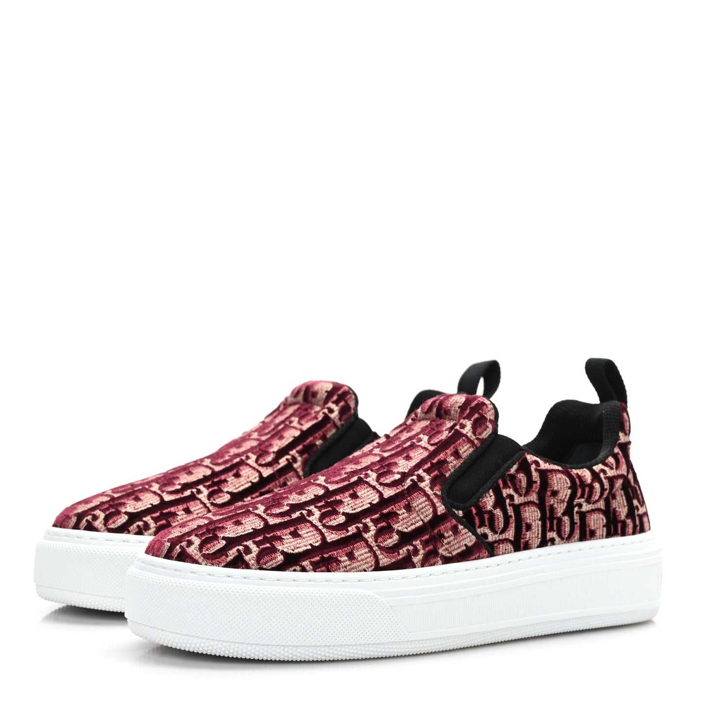 Velvet Oblique Womens Solar Slip On Sneakers 36.5 Scarlet