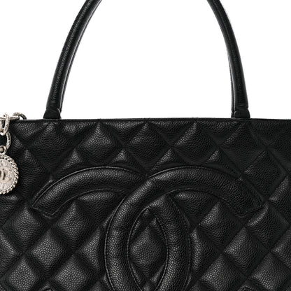 Chanel Caviar Quilted Medallion Tote Black 8 of 10