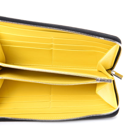 Celine Calfskin Large Zip Around Multifunction Wallet Black Citron 4 of 7