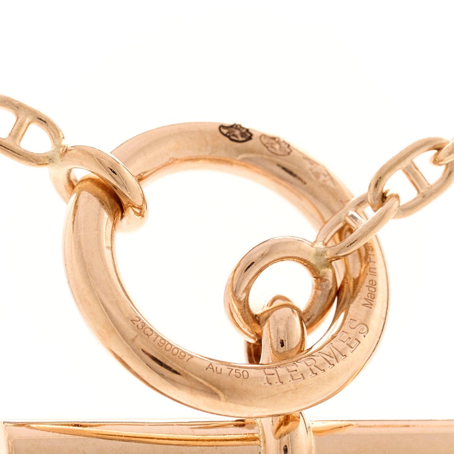 Hermes 18K Rose Gold Diamond PM New Farandole Pendant Necklace ST 5 of 6