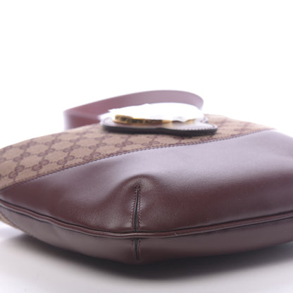 Gucci GG Monogram Calfskin Medium Arli Shoulder Bag Sahara Rubino Chardonnay 9 of 10