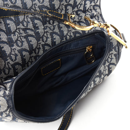 Christian Dior Monogram Saddle Bag Blue 5 of 10