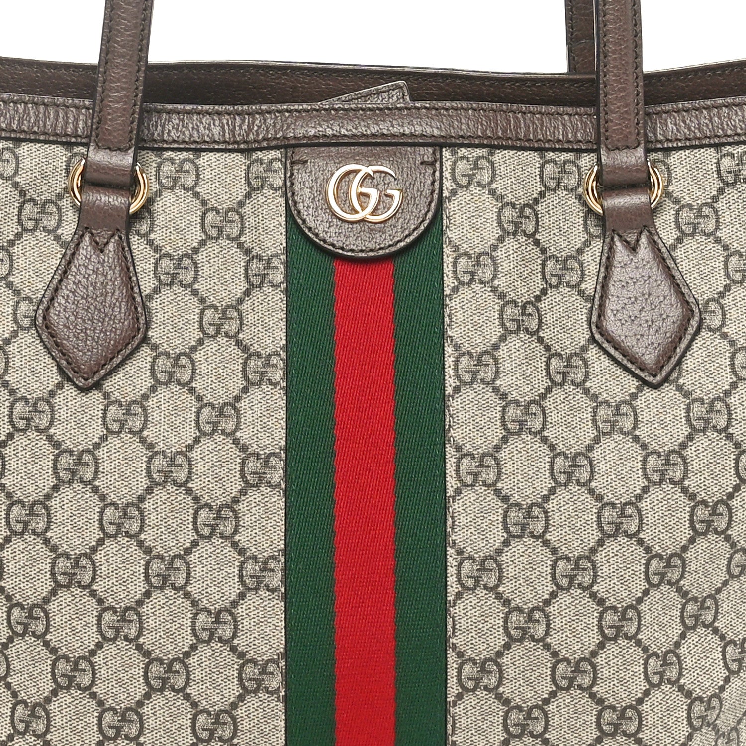 Gucci GG Supreme Monogram Medium Ophidia Shopping Tote Brown 8 of 10