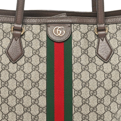 Gucci GG Supreme Monogram Medium Ophidia Shopping Tote Brown 8 of 10