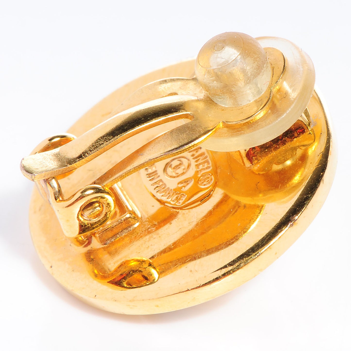 CC Turnlock Clip On Earrings Gold Silver