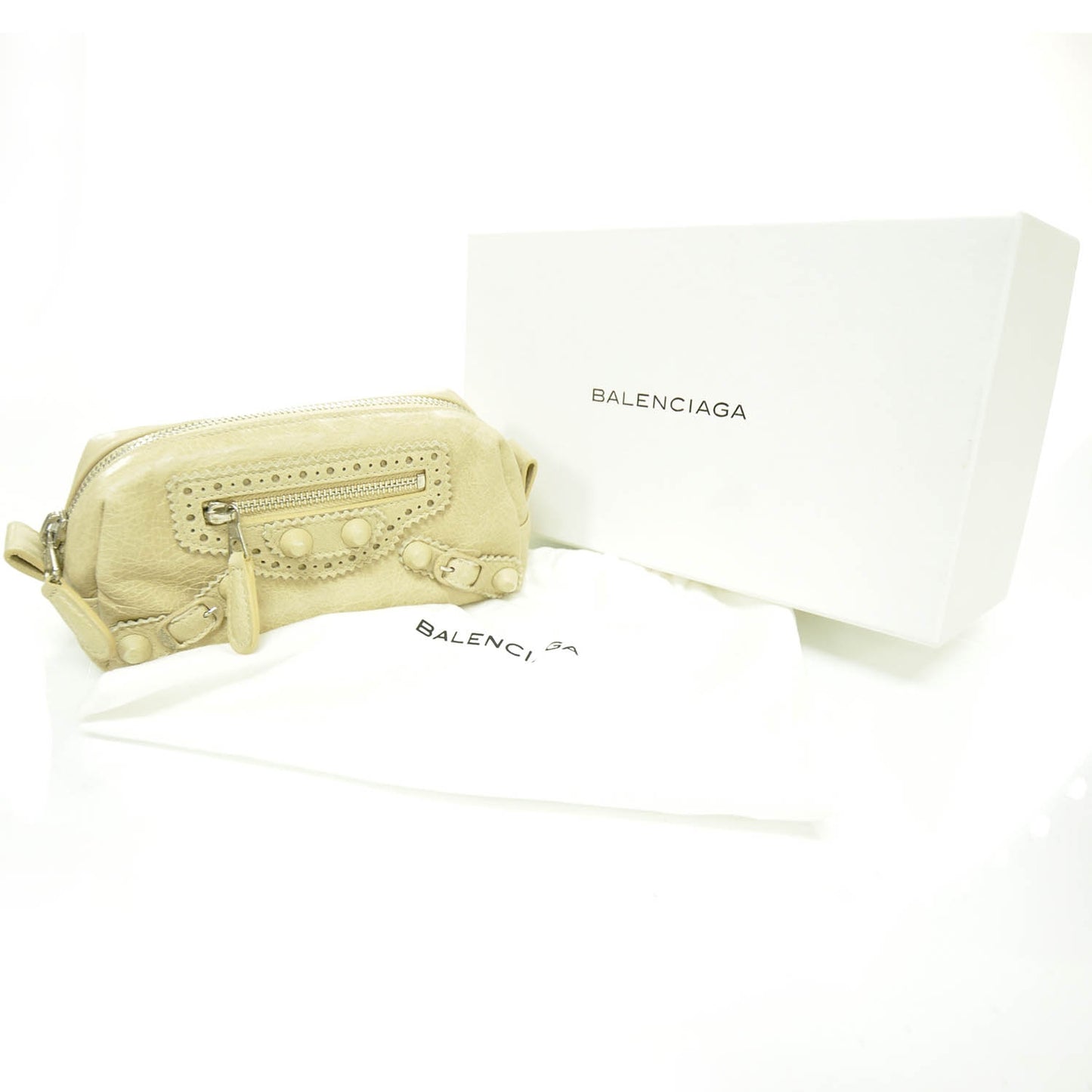 Agneau Giant Brogues Hardware Pencil Make Up Bag