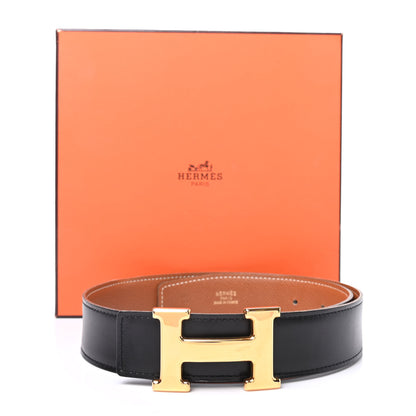 Hermes Box Togo 32mm H Belt 65 Black Gold 8 of 8