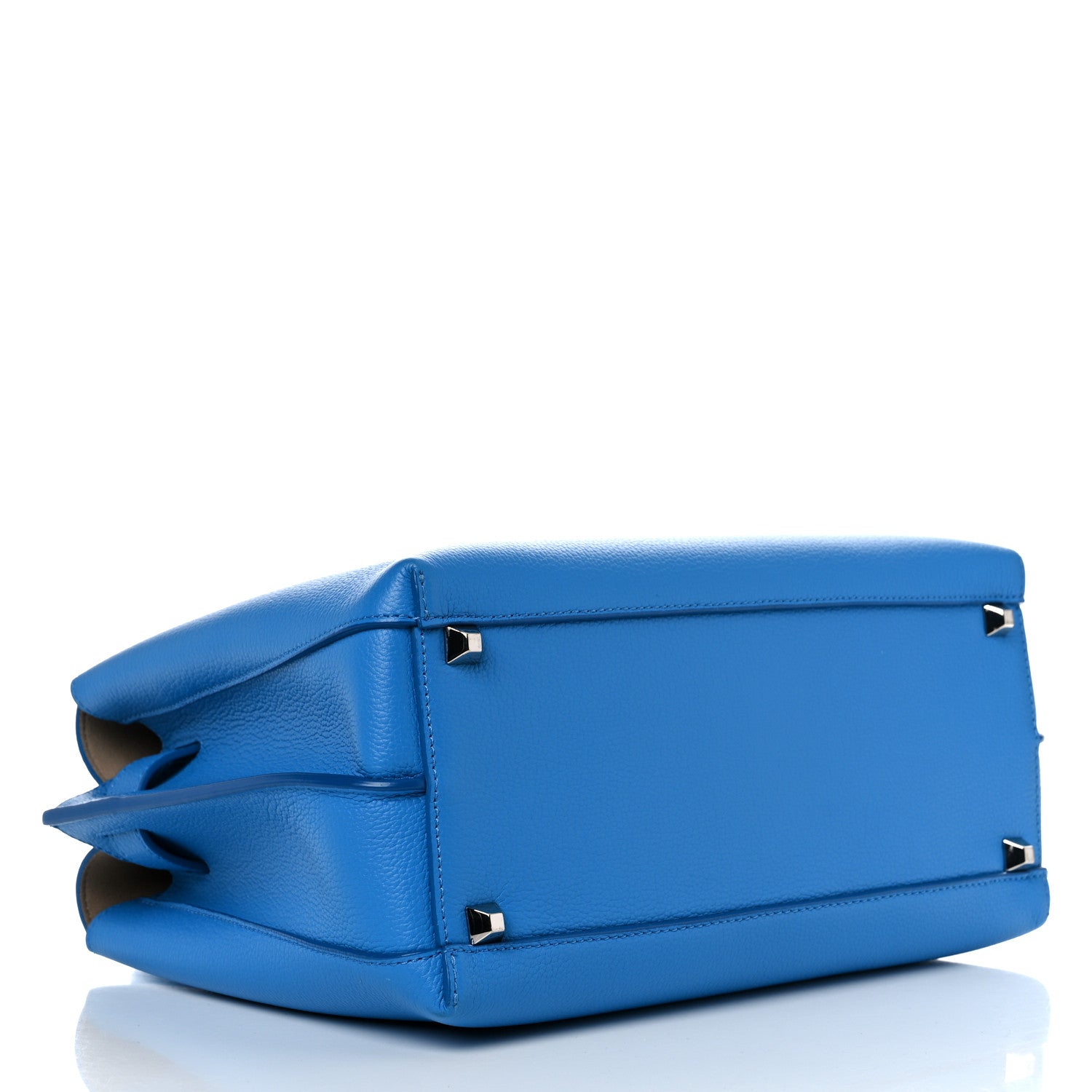MCM Grained Calfskin Medium Milla Tote Tile Blue 4 of 8