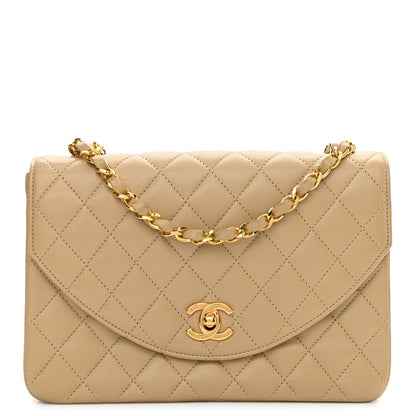 Chanel Lambskin Quilted Small Single Flap Beige 1 of 11