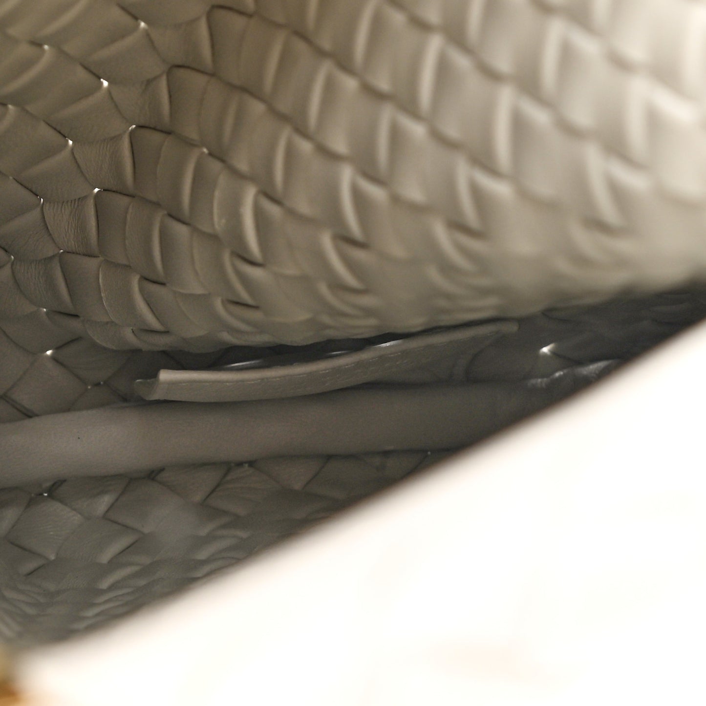 Nappa Intrecciato Crisscross Clutch Chalk