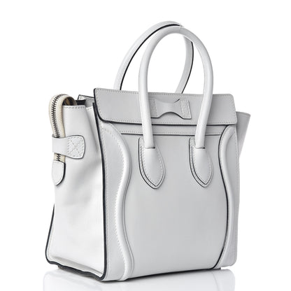 Celine Calfskin Micro Luggage White 3 of 12