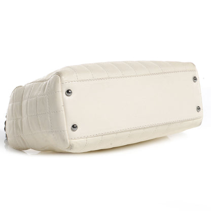 Chanel Lambskin Square Quilted Shoulder Bag White 4 of 8