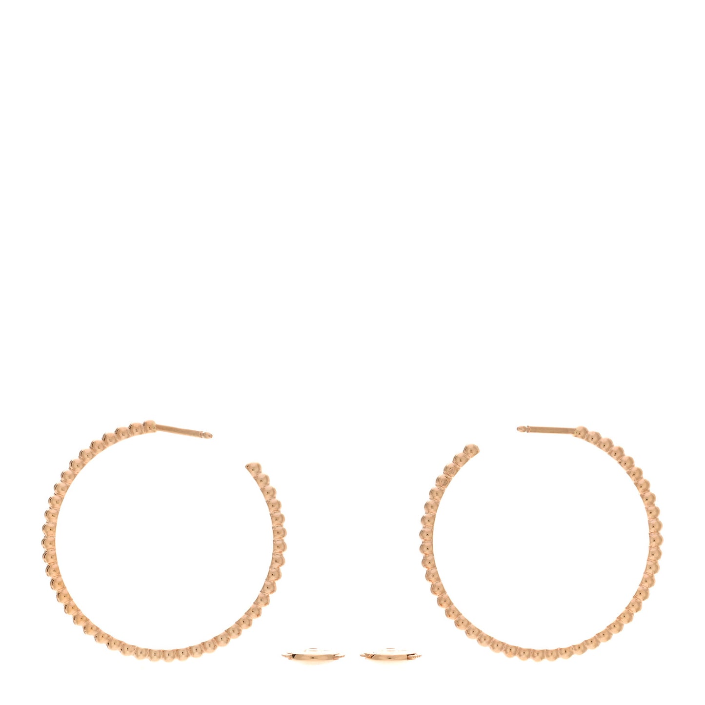 18K Rose Gold Small Perlee Hoop Earrings