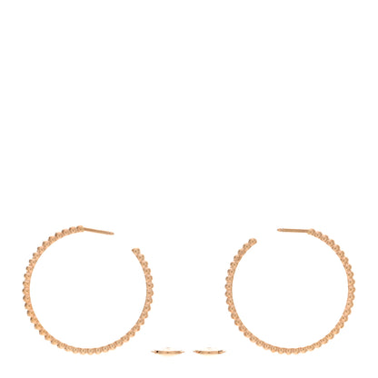 Van Cleef & Arpels 18K Rose Gold Small Perlee Hoop Earrings 4 of 5